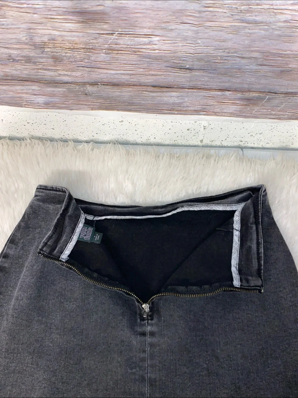 Wild Fable Black Denim Mini Skirt